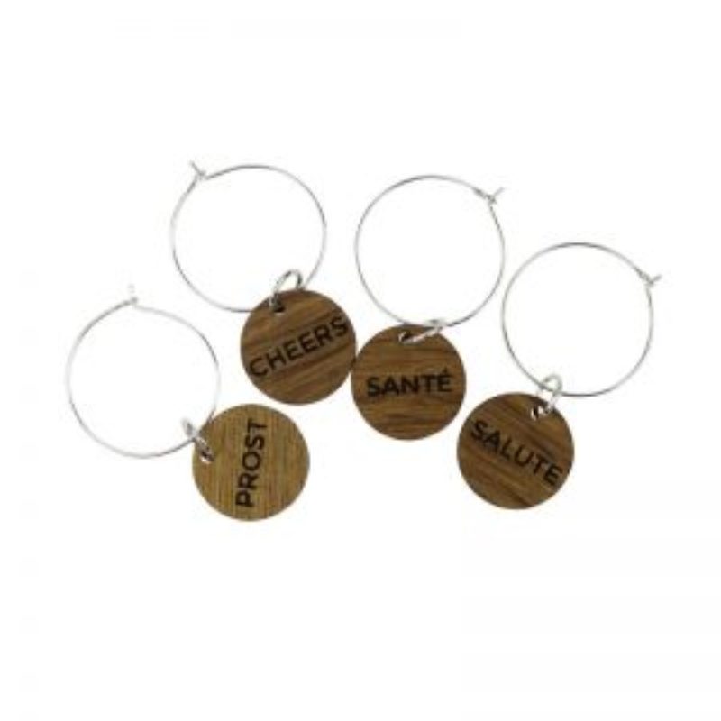 Wine Charms - Cheers, Sante, Prost, Salute
