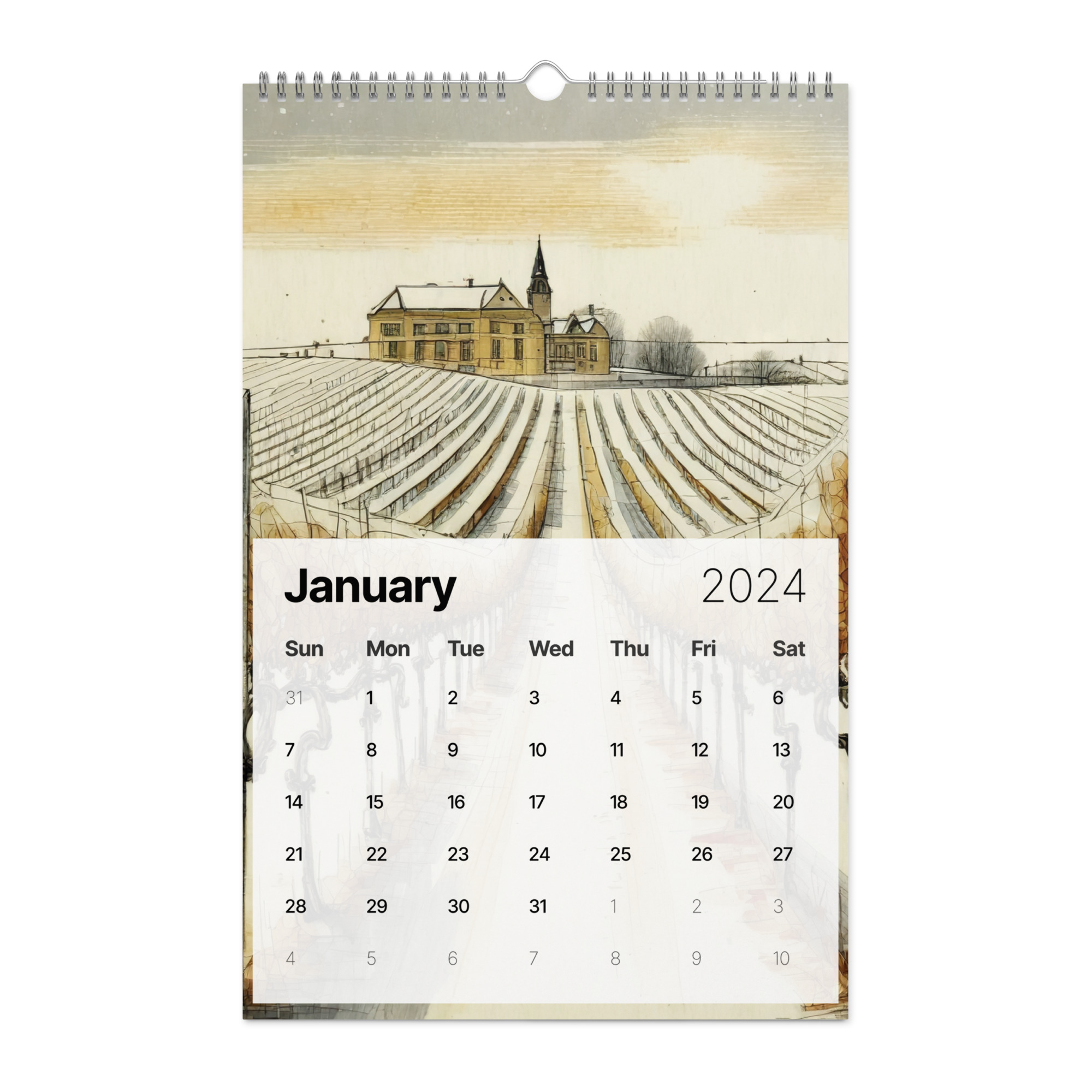 Wine Country Wall calendar (2024)